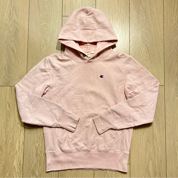 Champion Reverse Weave Sweatshirt Hoodie Pink Women’s Medium - Picture 3 of 7